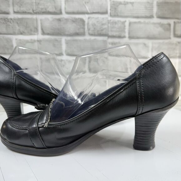 Mudd Vintage Yatima Women's 10 Chunky Platform Bow Oxford Black Block Heels - Picture 5 of 13